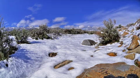 Time-lapse of Utah valley with melting snow Stock Footage 52328186