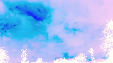Time-lapse valley Cartoon Landscape artificial background with blue sky in su Stock Footage 157295724