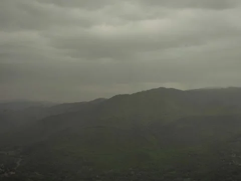 Time lapse of a valley during a storm Stock Footage 281799409