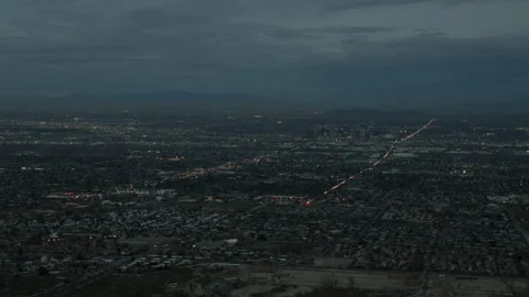Time lapse of the vast Phoenix valley at dusk Stock Footage 224086405