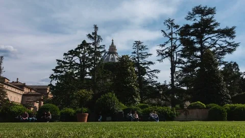 Time lapse in the Vatican Museum Stock Footage 75351804