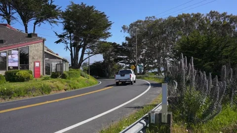 Time-lapse of Vehicles Driving Through a Curve Stock Footage 246717230