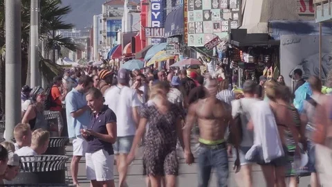 Time-lapse venice boardwalk Stock Footage 83065860
