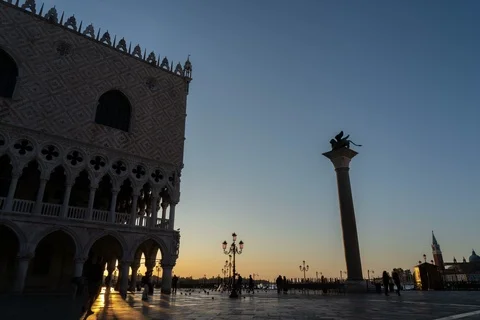 Time lapse Venice at dawn Stock Footage 116825124