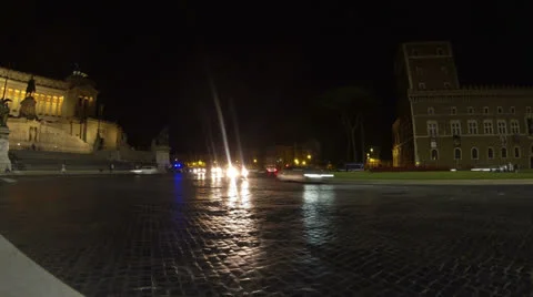 Time Lapse in Venice Sqaure - Rome Stock Footage 25407781