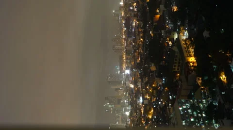 Time-lapse, Vertical Aspect ratio, City, Night Stock Footage 67550299