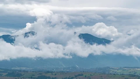 Time-Lapse of Vibrant Tatra Mountain Vistas on a Summer Day Stock Footage 308189969