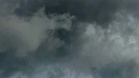 Time lapse video 4K, Beautiful moving dark dramatic clouds on sky Stock Footage 140202358
