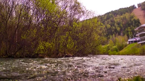 Time lapse Video 4k River in forest Stock Footage 181898490