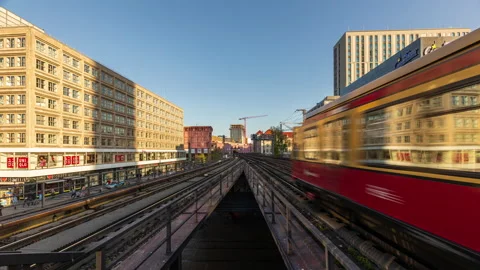Time lapse video from Alexander Platz Station in Berlin Video stock 131140135