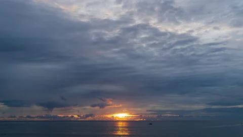 Time lapse video amazing Scene of Colorful sunset with Moving clouds backgr.. Stock Footage 223551069