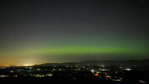 Time lapse video of the aurora borealis (northern lights) as viewed in Washingto Stock Footage 274984732