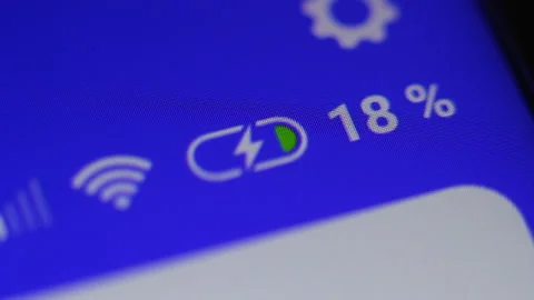 Time lapse video. Battery level indicator. Closeup video Stock Footage 109304735