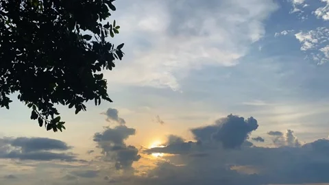Time lapse video of beautiful beach and sunset Stock Footage 290457963
