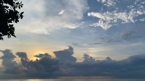 Time lapse video of beautiful beach and sunset Stock Footage 290459541