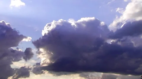 Time-lapse video. Beautiful fluffy clouds. Video stock 35286555