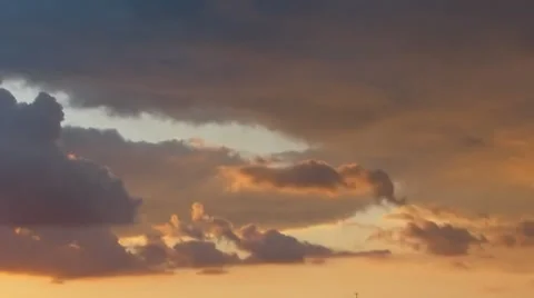 Time lapse video. Beautiful red clouds. Stock Footage 38246038