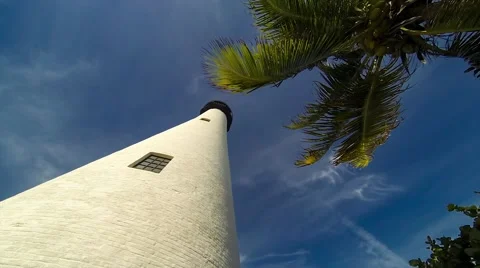 Time lapse video of the Cape Florida Lighthouse Clip2 Video stock 45372825