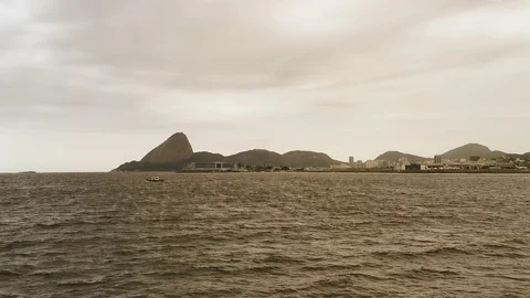 Time lapse. Video captured in Sepia color. Cloudy day. Ferry ride, beautiful 库存影片 124384295