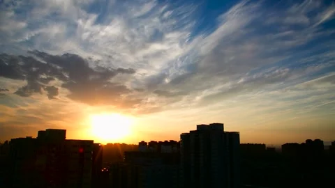 Time Lapse Video Capturing Stunning Sunset Scene Stock Footage 319610426