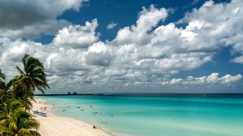 Time lapse video from caribbean beach 库存影片 97455271