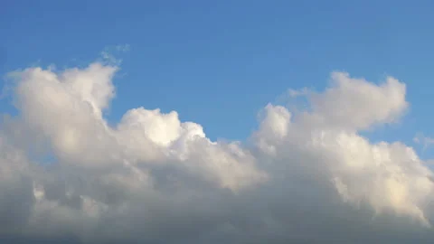 Time lapse video of changing cloudscape in 4K Stock Footage 138992766