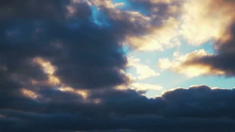 Time lapse video of changing stormy dark cloudscape in 4K Stock Footage 105294194