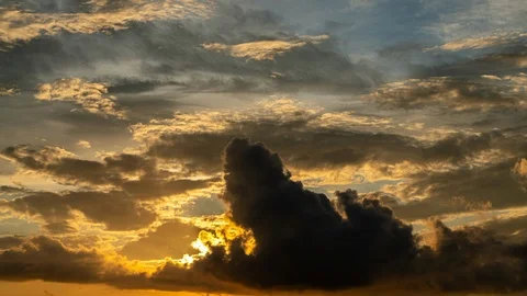Time lapse Video of cloud moving on sky in sunset background in nature Stockbeeldmateriaal 117612518