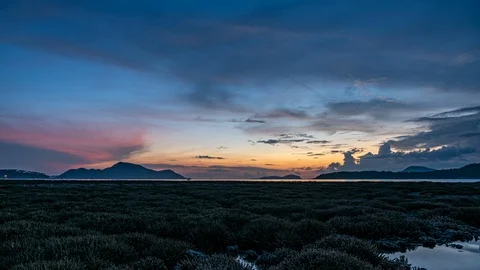 Time lapse Video of cloud moving on sky in sunset or sunrise background in natur Stockbeeldmateriaal 118517477