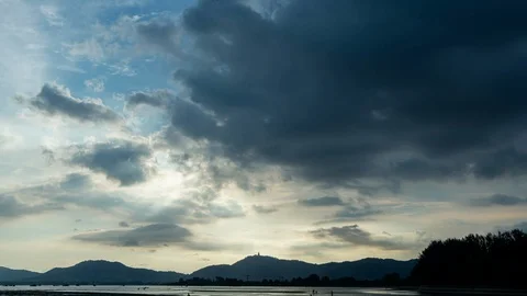 Time lapse Video of cloud moving on sky in sunset or sunrise background in na Stock-Footage 127544616