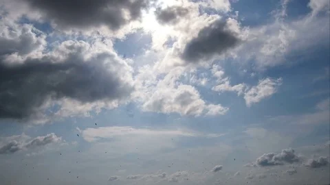 Time lapse video of clouds movement on a bright sunlight Stock Footage 82196371