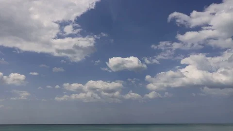 Time lapse video of clouds over sea Stock Footage 122126620