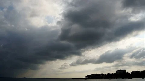 Time lapse video of clouds passing on a windy day Stock Footage 82186273