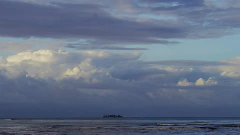 Time-lapse video of clouds on the sea Stock Footage 132262506