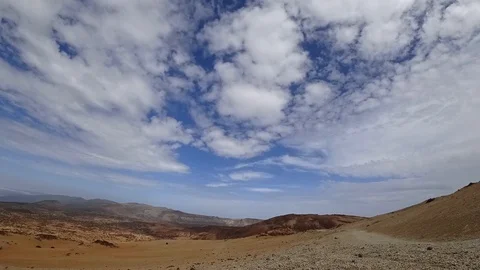 Time lapse video of clouds in the sky near  volcano teide Stock Footage 116715168