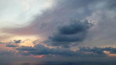 Time lapse video of clouds at sunset Stock Footage 119069936