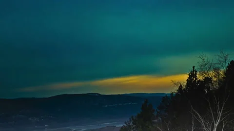 Time lapse Video dawn on the river Stock Footage 212822006