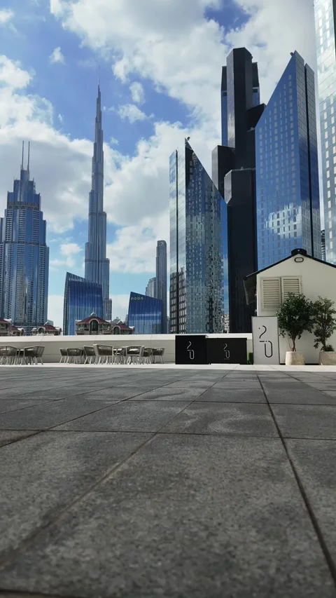 Time Lapse video of Dubai skyline, taken on 04-February-2024 at DIFC, Dubai, UAE Stock Footage 338278482