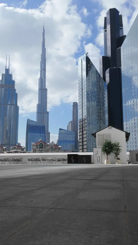 Time Lapse video of Dubai skyline, taken on 04-February-2024 at DIFC, Dubai, UAE Stock Footage 338278743
