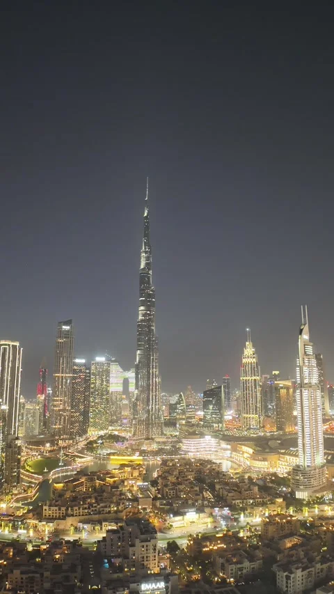 Time Lapse video of Dubai skyline taken on 22-May-2024 from Downtown Dubai, UAE. Stock Footage 338278857