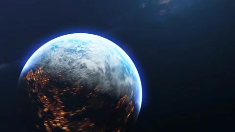Time-lapse Video of Earth seen from the Space. Photo realistic 3D earth. Planet Stock Footage 143014590