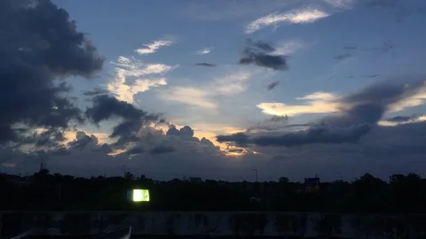 Time Lapse Video of evening sky Stock Footage 98574094