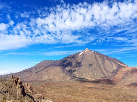 Time lapse video of famous Teide Volcano, Tenerife, Canary Islands. Video stock 70053253
