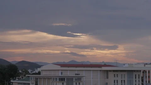 Time-lapse video of fast moving white and fluffy clouds Stock Footage 117440048