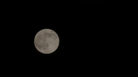 Time-Lapse Video of a Full Moon Traveling Across the Sky Stock Footage 63661576