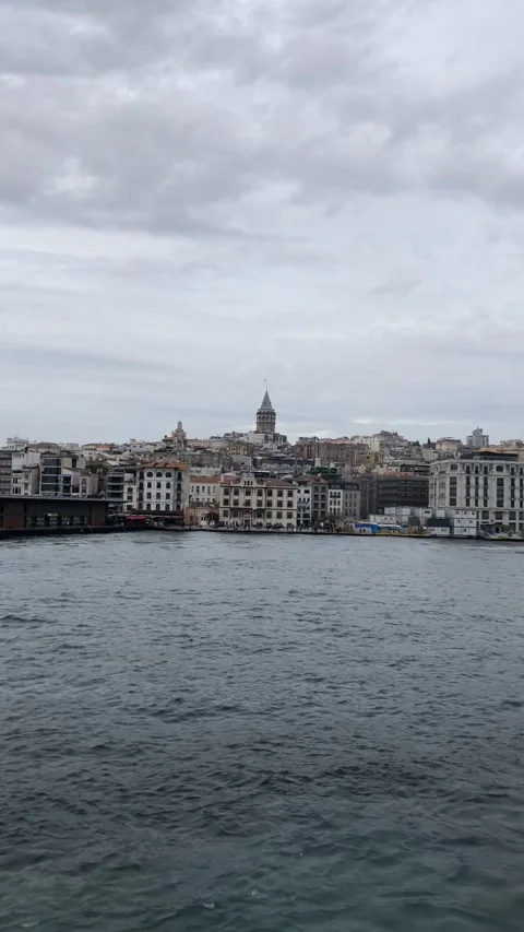 Time lapse video of galata tower in istanbul Stock Footage 228209574