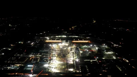 Time lapse video of general view of new Daxing International Airport in Beijing Stock Footage 107473363
