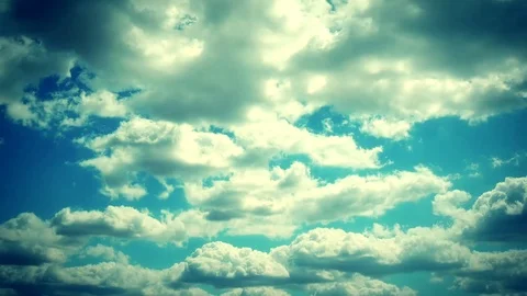 Time lapse video of grey and white rainy clouds running from horizon Stock Footage 88858000