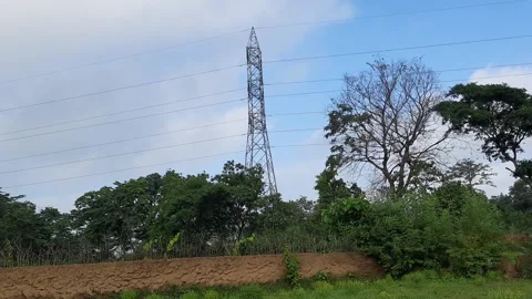 Time lapse video of High Voltage electricity Tower. Stock Footage 202984206