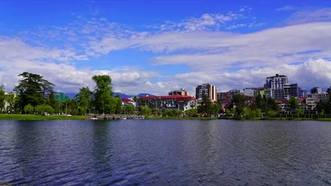 Time lapse video on the lakeв Stock Footage 154138067